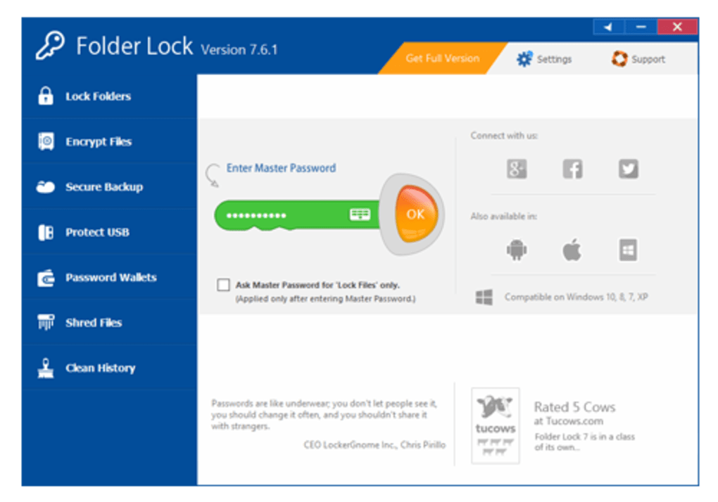 folder lock version 7.8.1 serial key